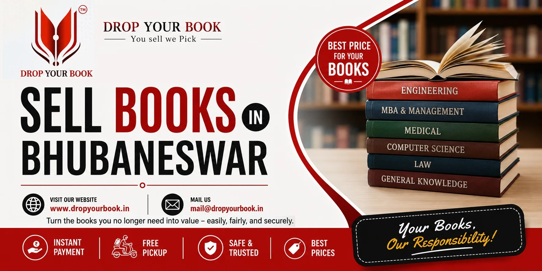 Sell Books in Bhubaneswar - Drop Your Book Private Limited