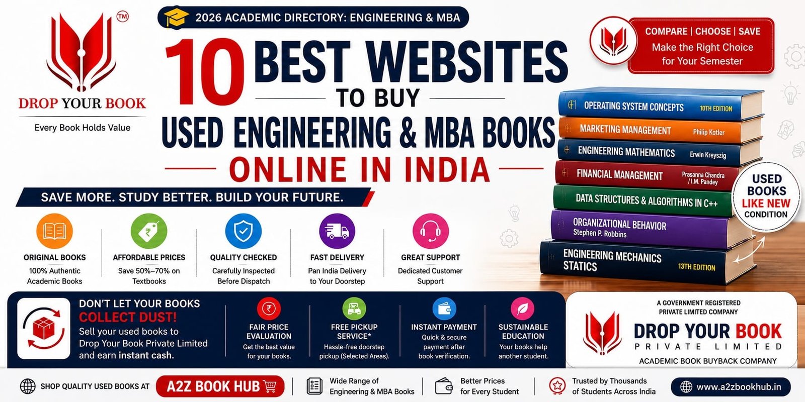 Top 10 Websites to Buy Used Engineering and MBA Textbooks Online in India 2026